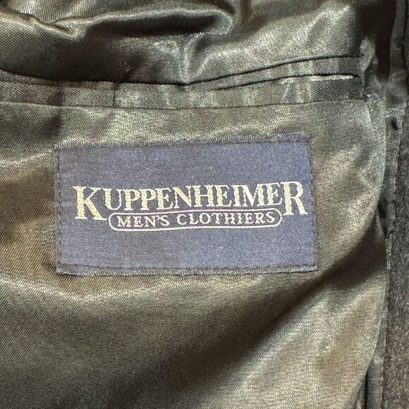 Kuppenheimer Vintage Men’s Wool Overcoat Gray 50R Made in Yugoslavia - 1980s - Picture 5 of 16